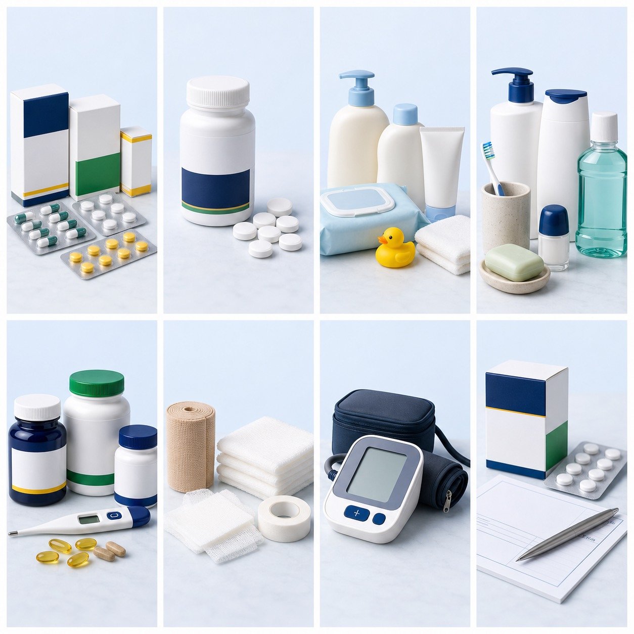 Pharmacy medicine and healthcare product categories