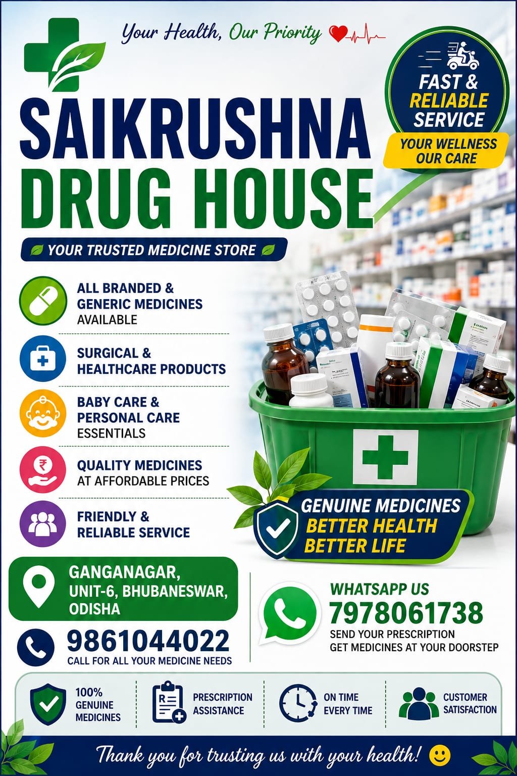 Saikrushna Drug House services poster